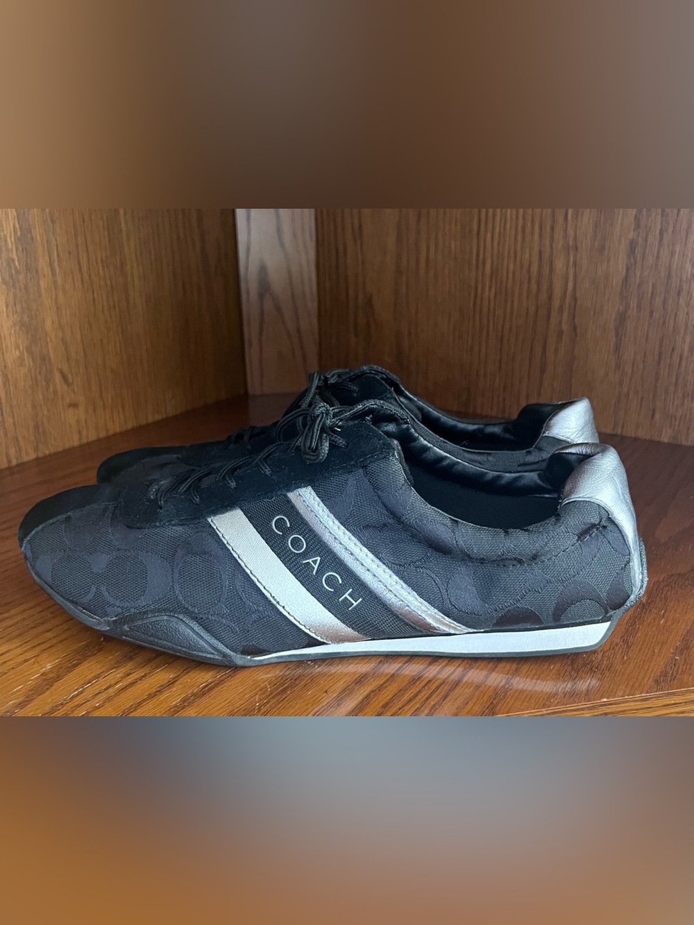 Coach Jayme Men's Signature C Monogram Black Suede Sneakers Size 10